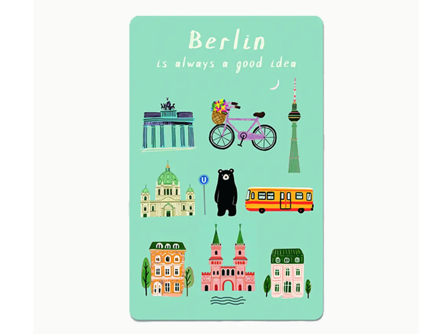 Postkarte Lunacard Berlin is always a good idea