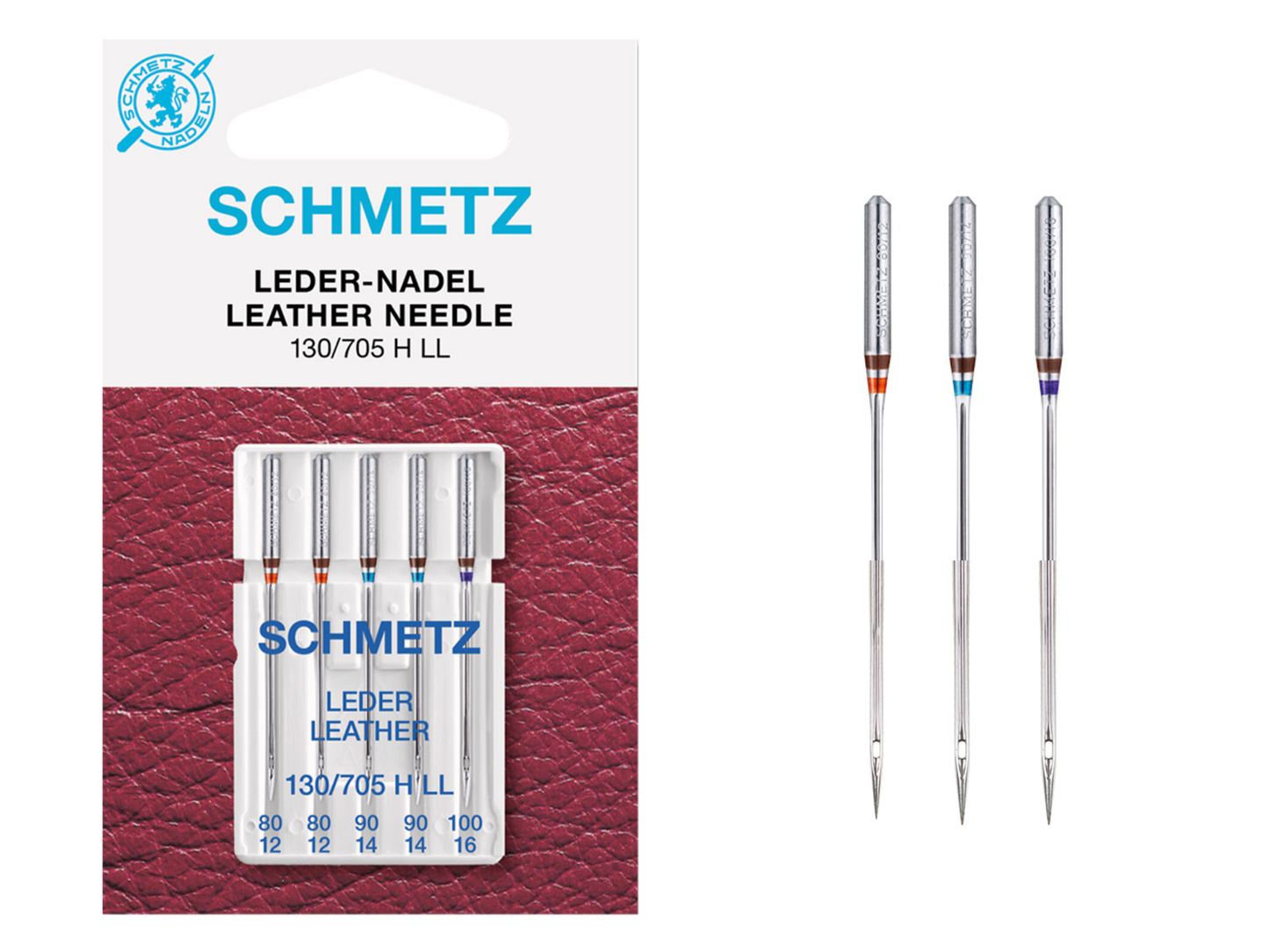 SCHMETZ Nähmaschinennadel Leder Stärke 80 -100