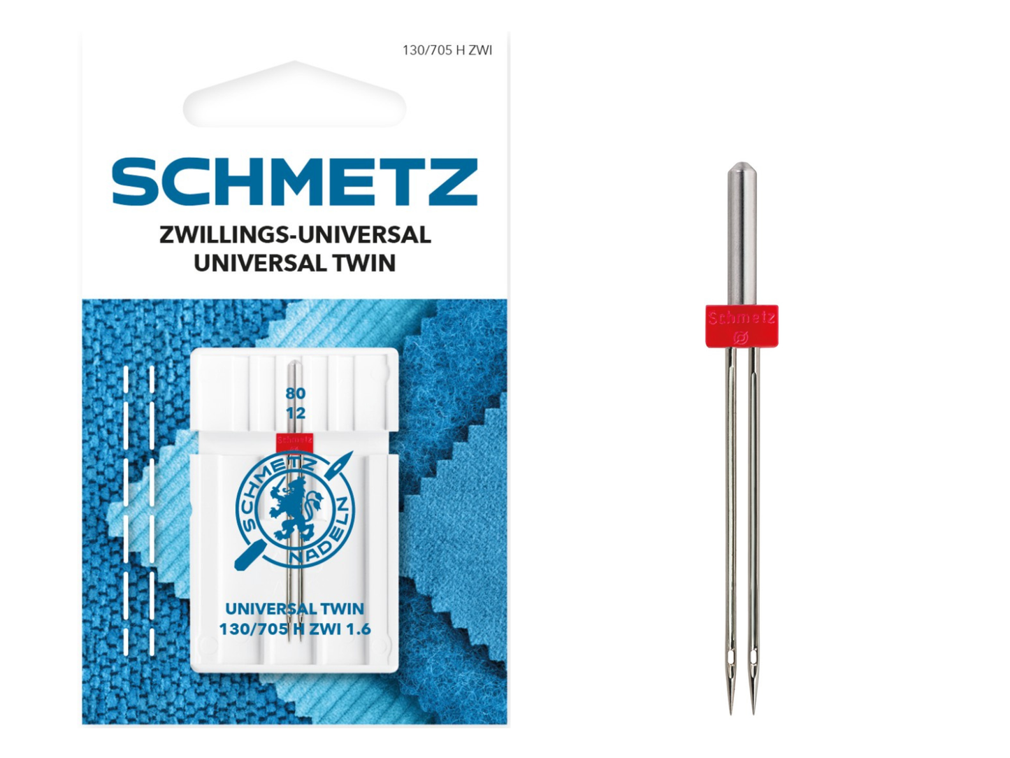 SCHMETZ Nähmaschinennadel Zwillings-Universal 2.5/80