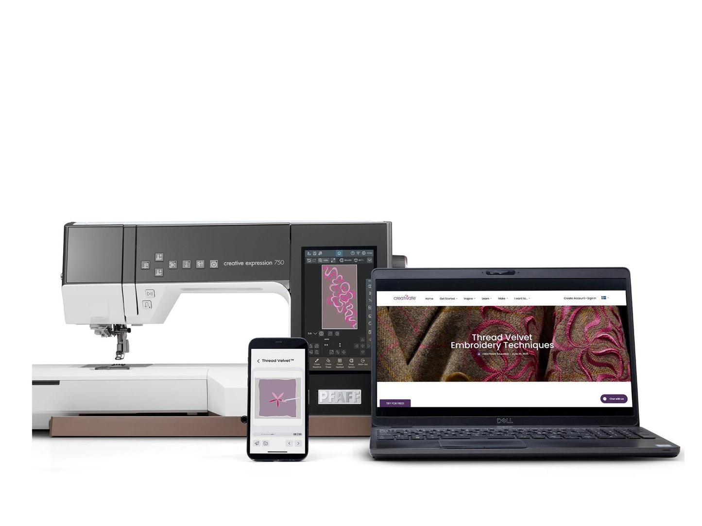 Pfaff creative expression 750 Stick-/Nähmaschine