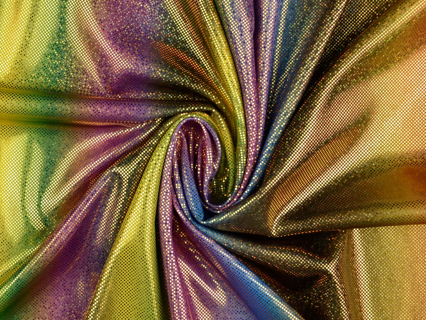 Dehnbarer Dekostoff Folienjersey Farbverlauf