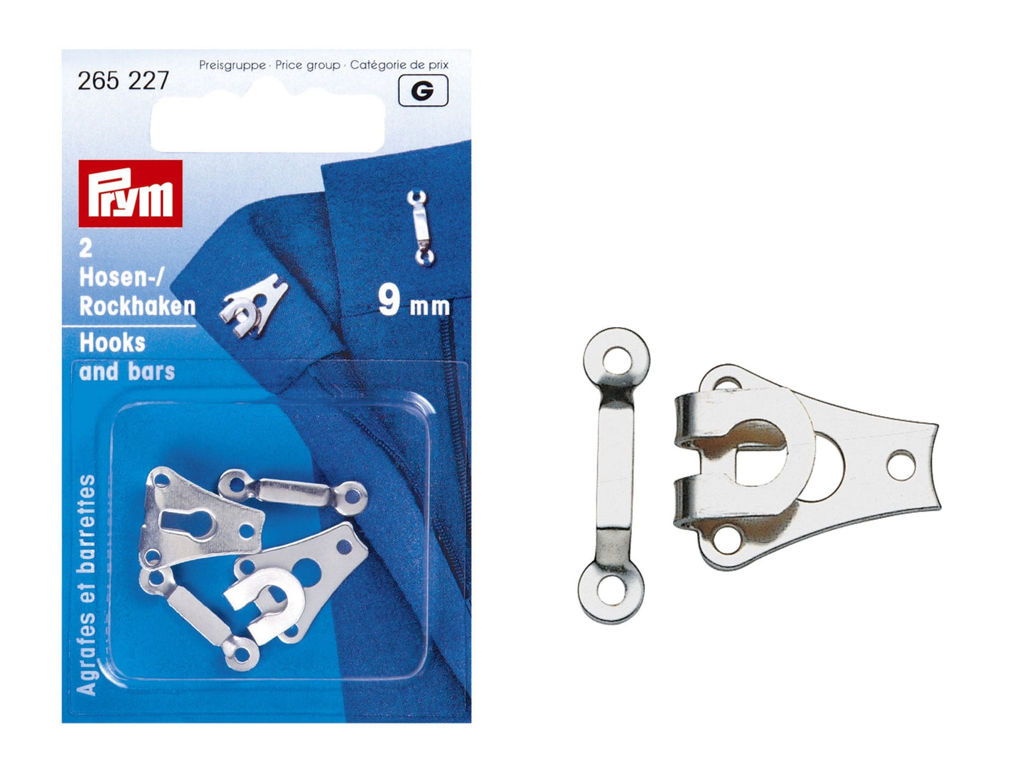 Prym Hosen/Rockhaken und Stege 9 mm