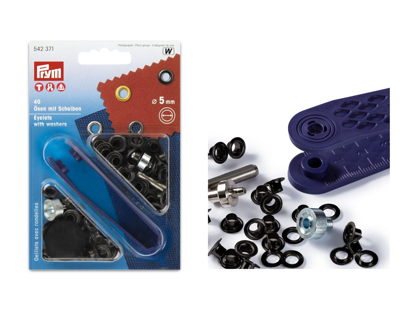 Prym Ösen und Scheiben 5,0 mm