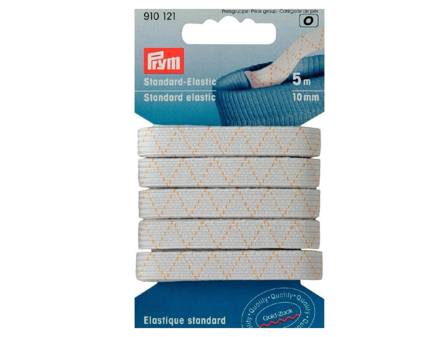Prym Standard-Elastic Gummiband 10 mm Weiß