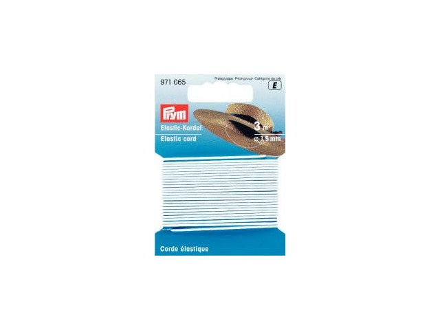 Prym Elastic-Kordel 1,5 mm Weiß 3 m