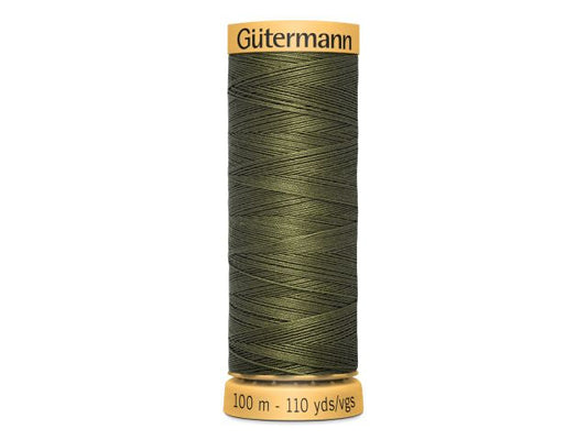 Gütermann Baumwollnähgarn 100 m Khaki Dunkel 44