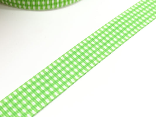 Ripsband UN Grün Kariert