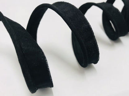 Paspelband 10 mm Schwarz 14