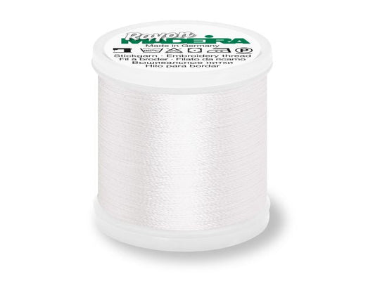 Madeira Rayon Stickgarn Weiß 1001