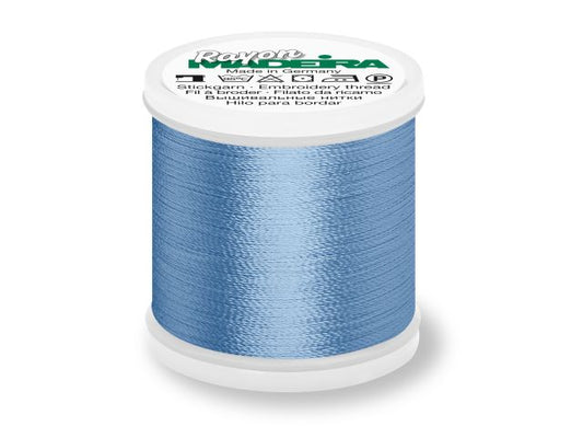 Madeira Rayon Stickgarn Graublau