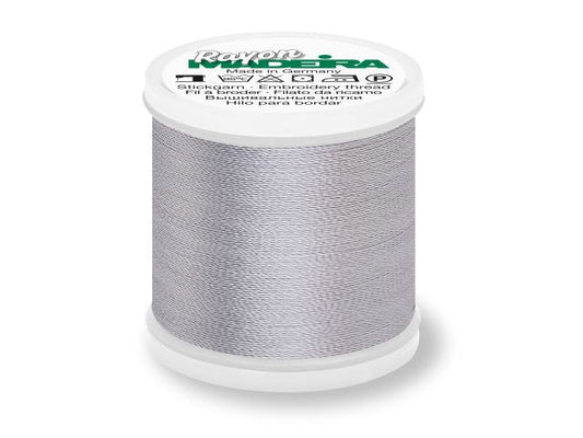 Madeira Rayon Stickgarn Silbergrau