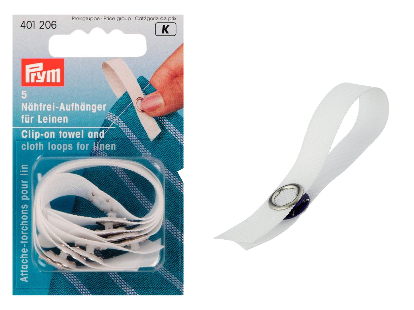 Prym Nähfrei-Aufhänger Weiß