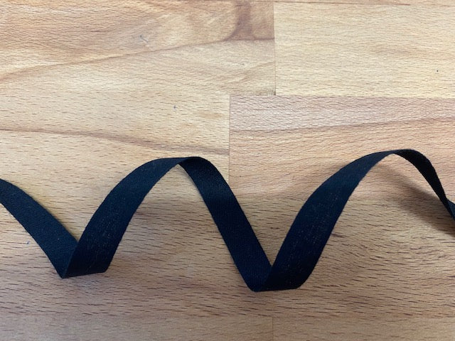 Baumwollband 10 mm Schwarz