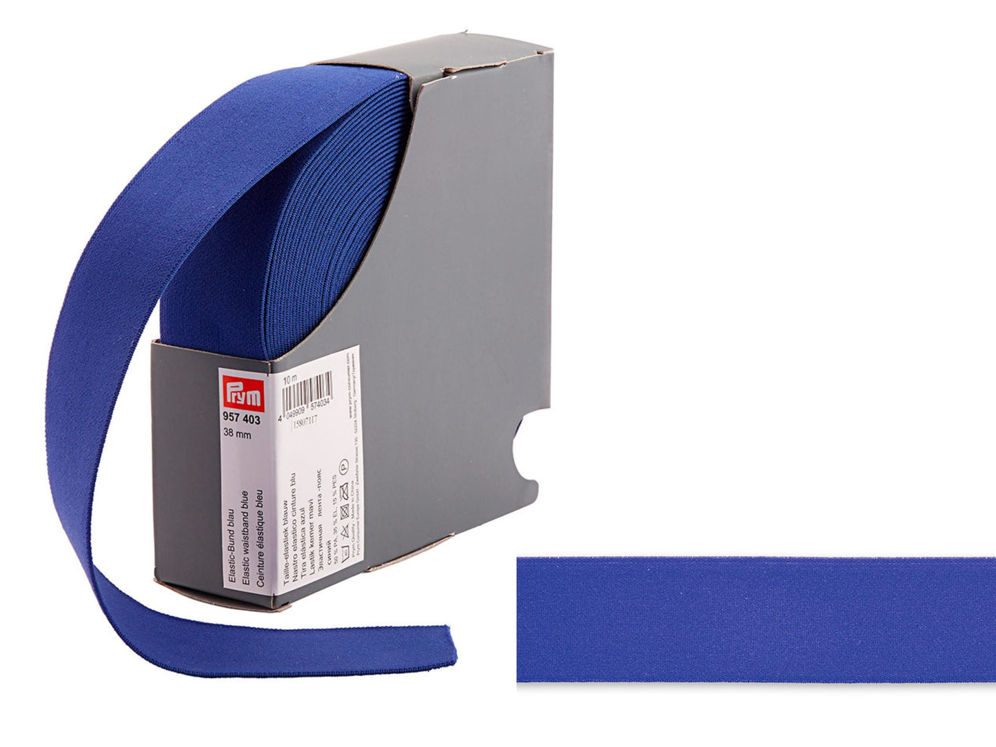 Prym Gummiband Weich 38mm Königsblau