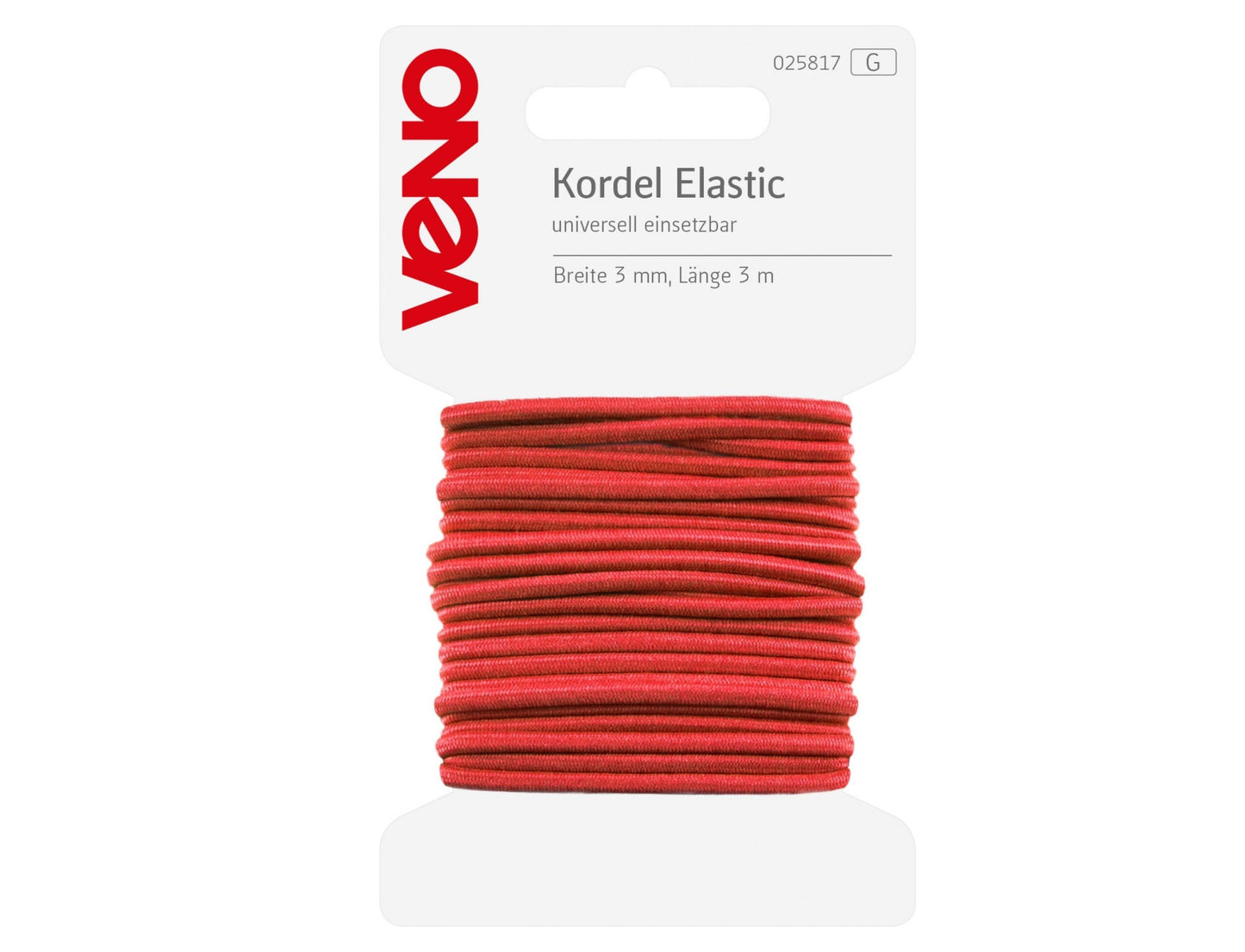 Veno Elastic-Kordel 3 mm Rot