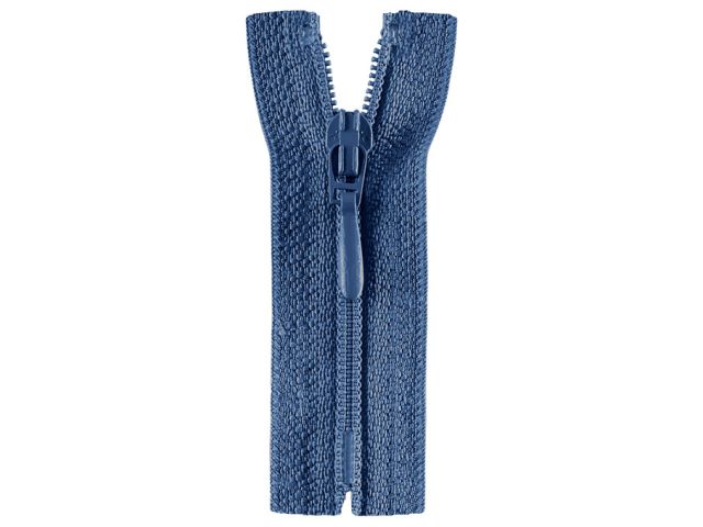 Reißverschluss Opti 30 cm Rauchblau nicht teilbar Tropfen S40 235
