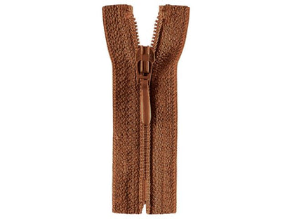 Reißverschluss Opti 30 cm Braun