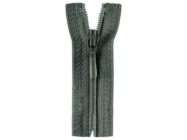 Reißverschluss Opti 50 cm Mittelgrau