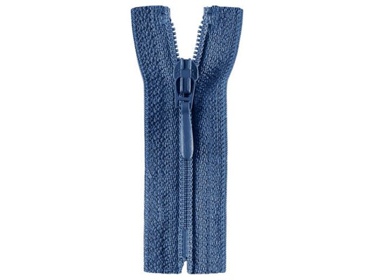 Reißverschluss Opti 60 cm Rauchblau nicht teilbar Tropfen S40 235