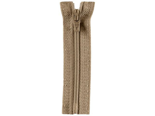 Reißverschluss Opti 18 cm Khaki nicht teilbar S40 837