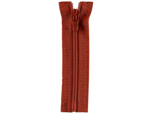 Reißverschluss Opti 18 cm Rostbraun nicht teilbar S40 987