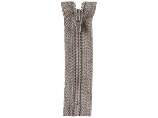 Reißverschluss Opti 22 cm Grau nicht teilbar S40 004