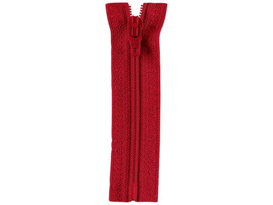 Reißverschluss Opti 22 cm Rot nicht teilbar S40 722