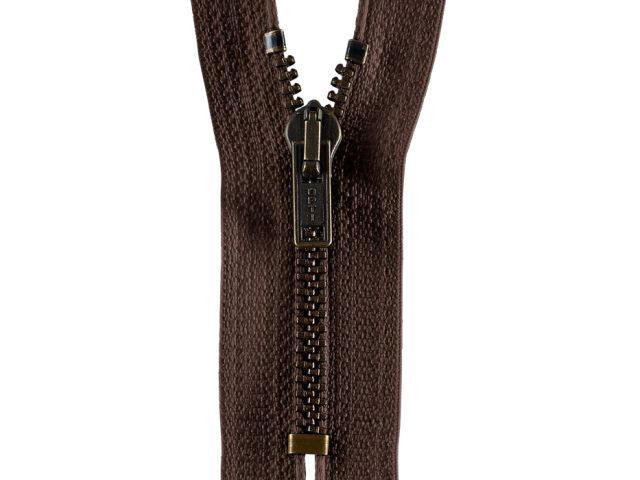 Reißverschluss Opti 20 cm Braun