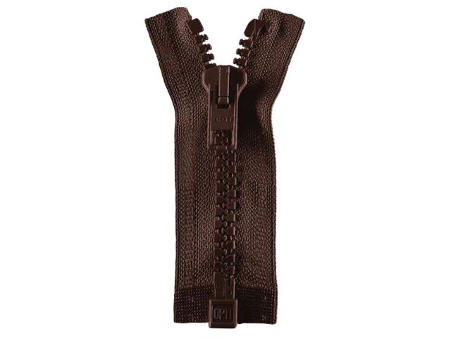 Reißverschluss Opti 55 cm Dunkelbraun teilbar P60 881