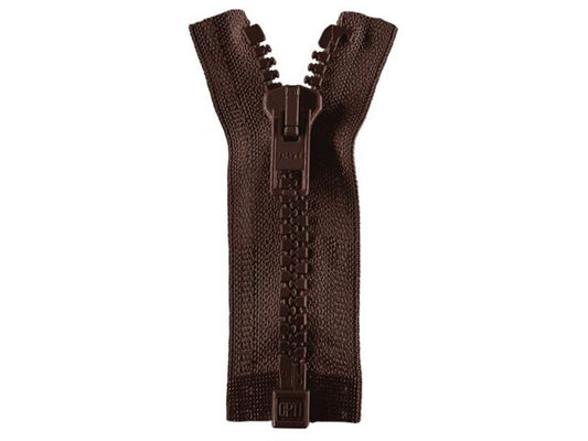 Reißverschluss Opti 75 cm Dunkelbraun