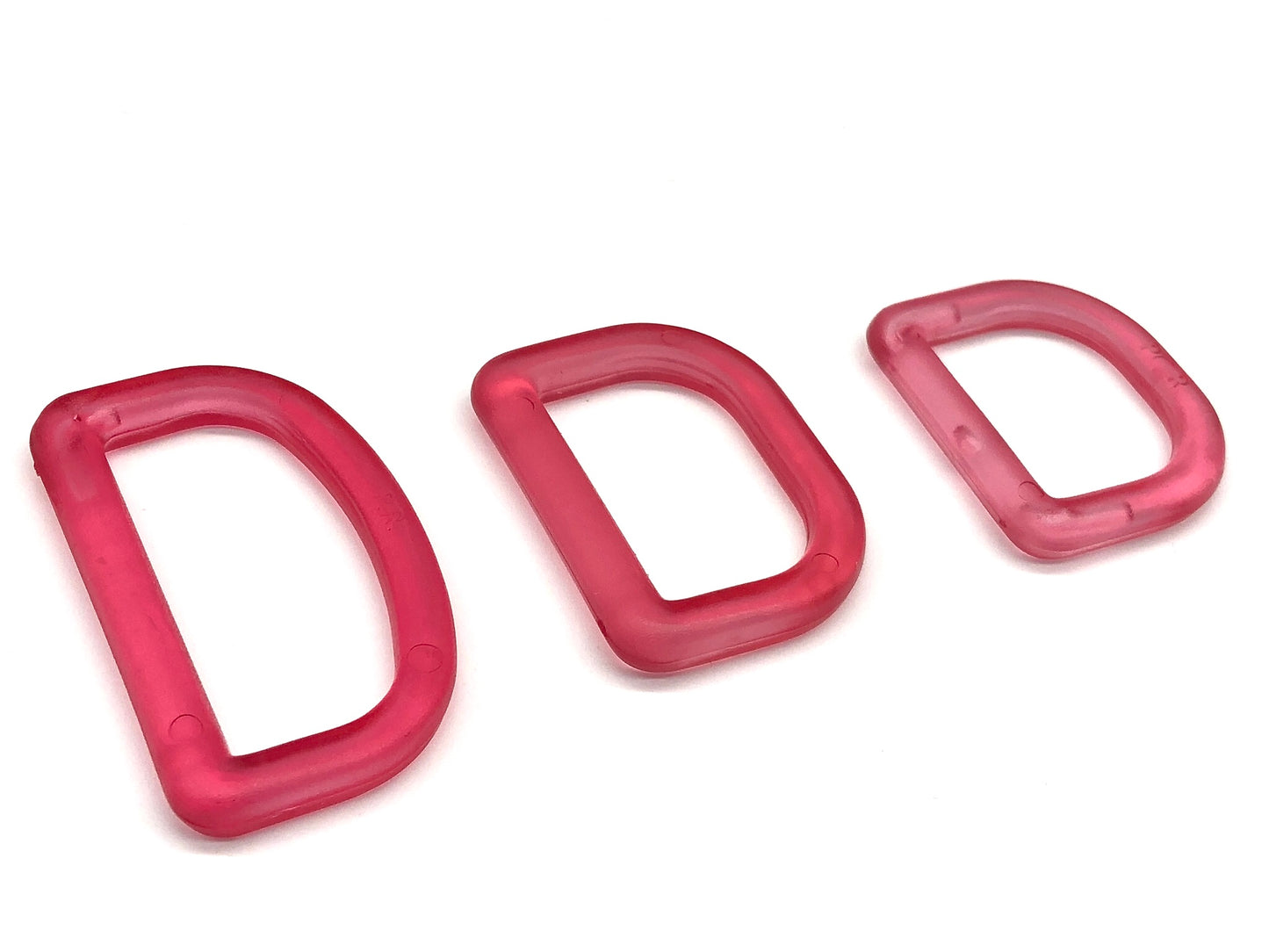 D-Ring 25 mm Candy Rot Kunststoff