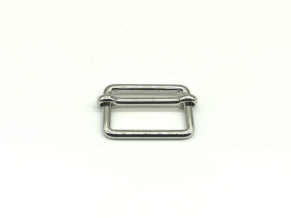 Leiterschnalle Metall 25 mm Silber