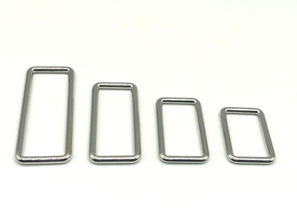 Vierkantring Metall 25 mm Silber