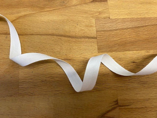 Baumwollband 10 mm Weiß