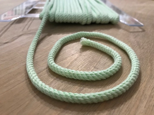 Baumwollkordel Pastellgrün 4 mm