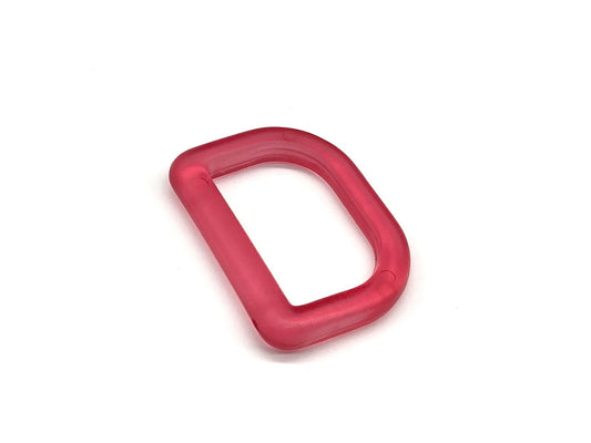 D-Ring 30 mm Candy Rot Kunststoff