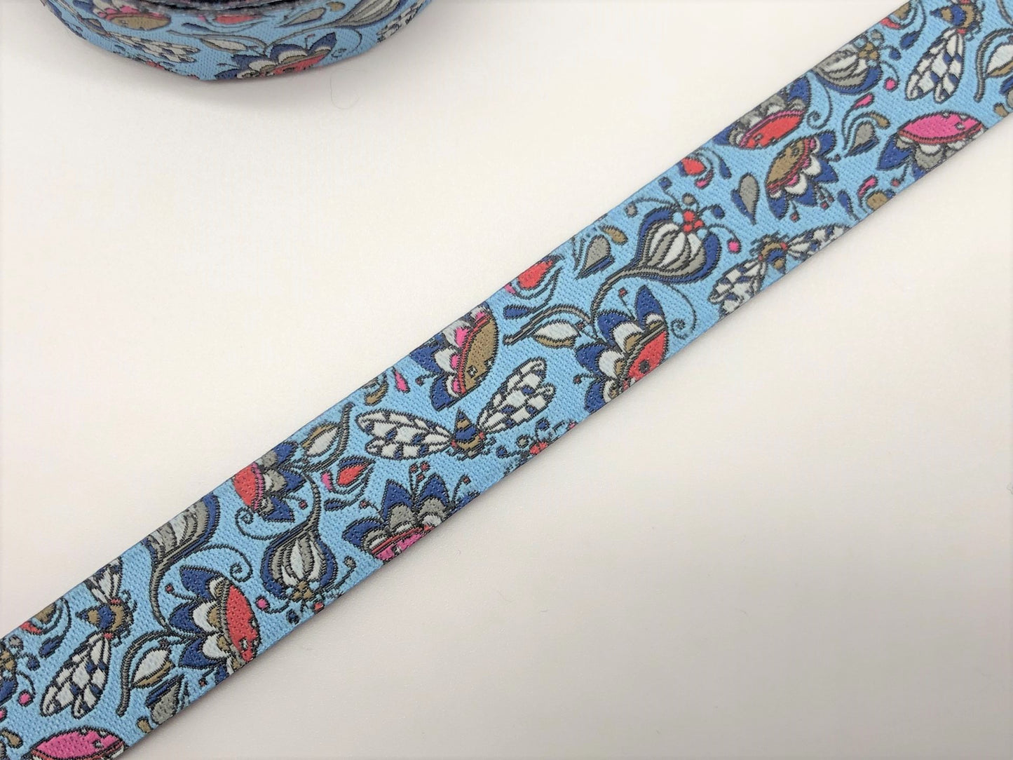 Webband Gloria Sky Floral Hellblau
