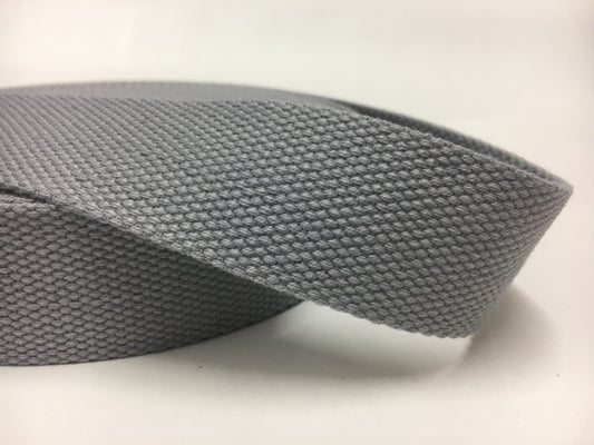 Gurtband Silbergrau Extrastark 25 mm