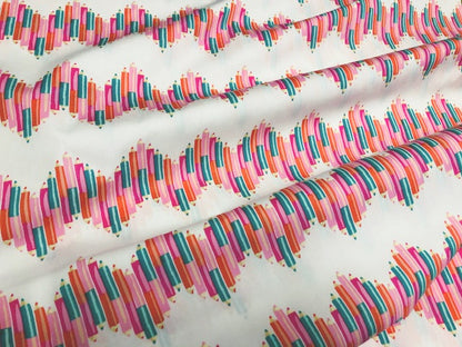 Baumwollstoff Buntstifte Playroom