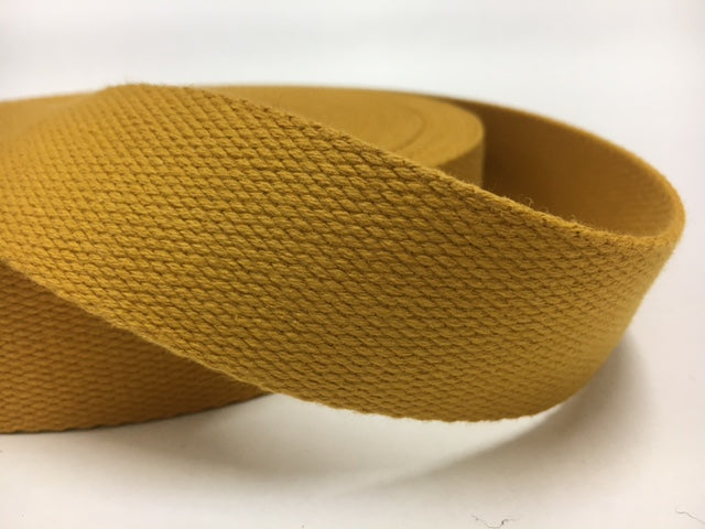 Gurtband Senfgelb 30 mm Baumwolle