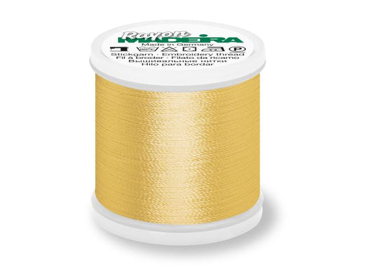 Madeira Rayon Stickgarn Goldgelb