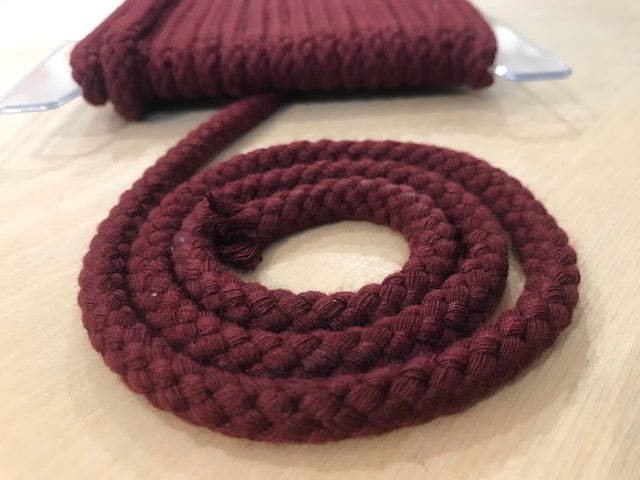 Baumwollkordel Weinrot 9 mm