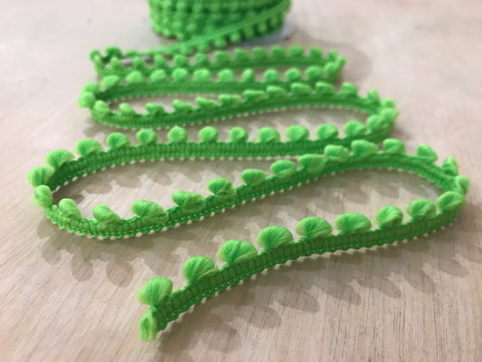 Bommelborte Mini Neongrün 5 mm 016