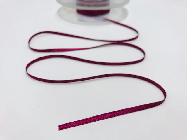 Satinband 3 mm Weinrot 078