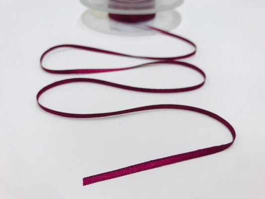 Satinband 3 mm Weinrot 078