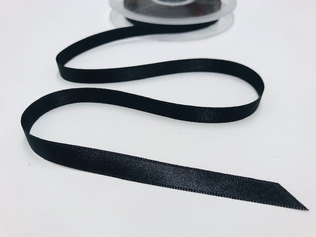 Satinband 10 mm Schwarz 014
