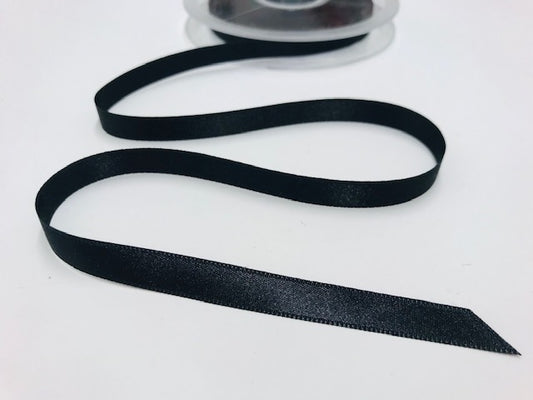 Satinband 10 mm Schwarz 014