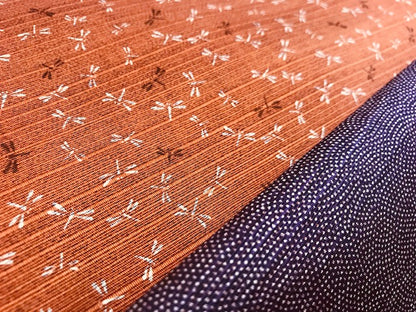 Baumwollstoff Libellen/Pünktchen