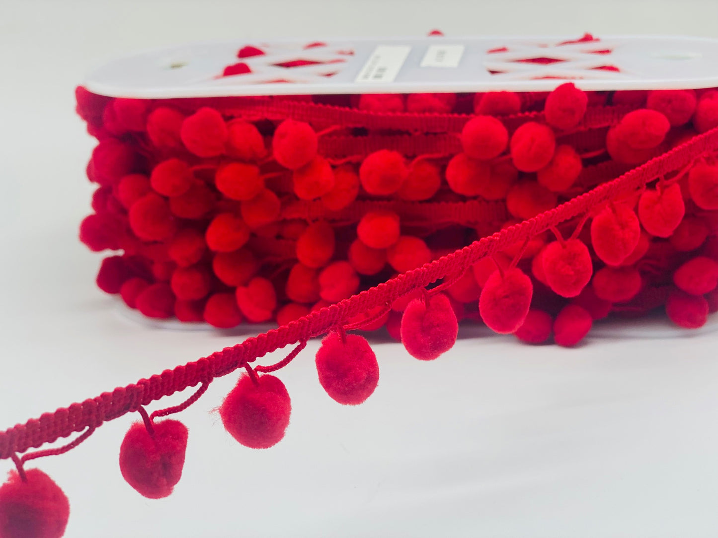 Bommelborte Groß Rot 20 mm 108