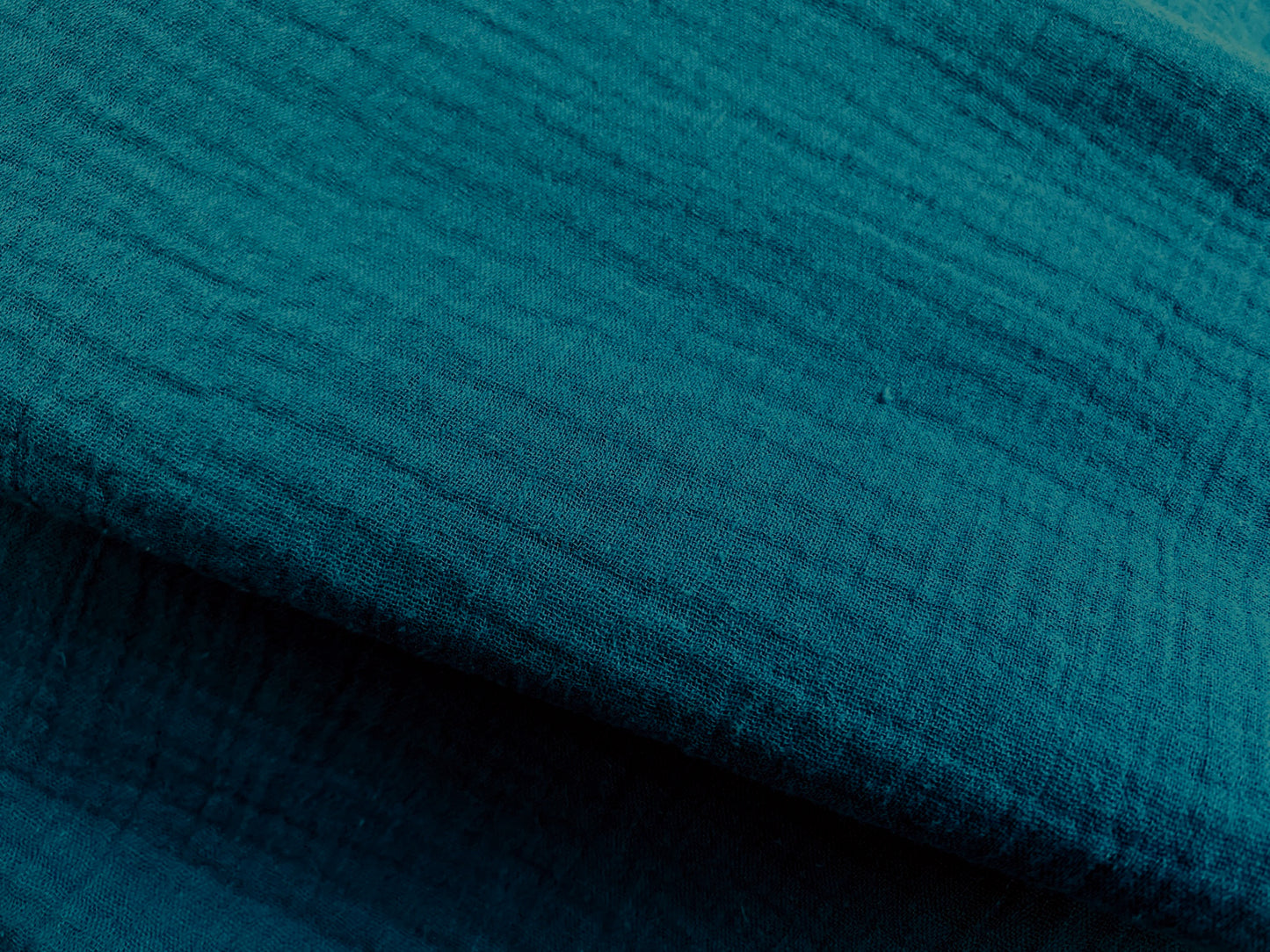 Musselin/Gauze Uni Petrol